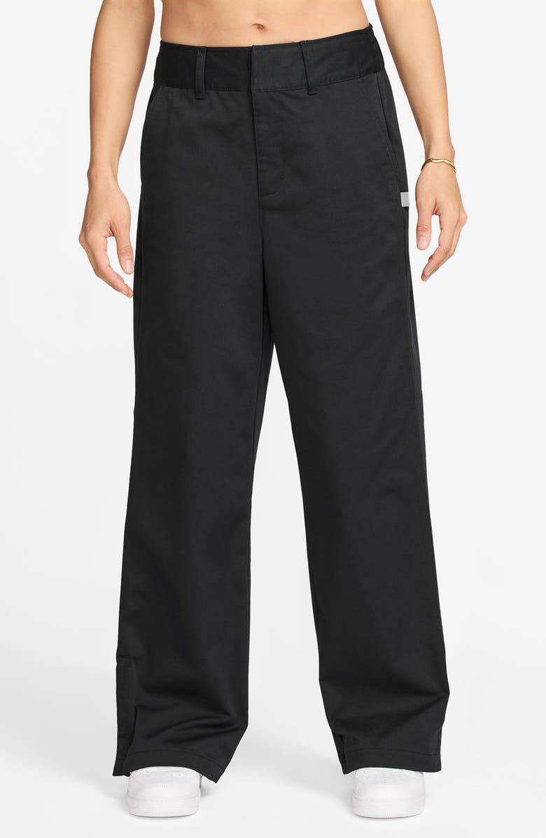 Nike Structured Twill Pants, Main, color, 010 Black/Black