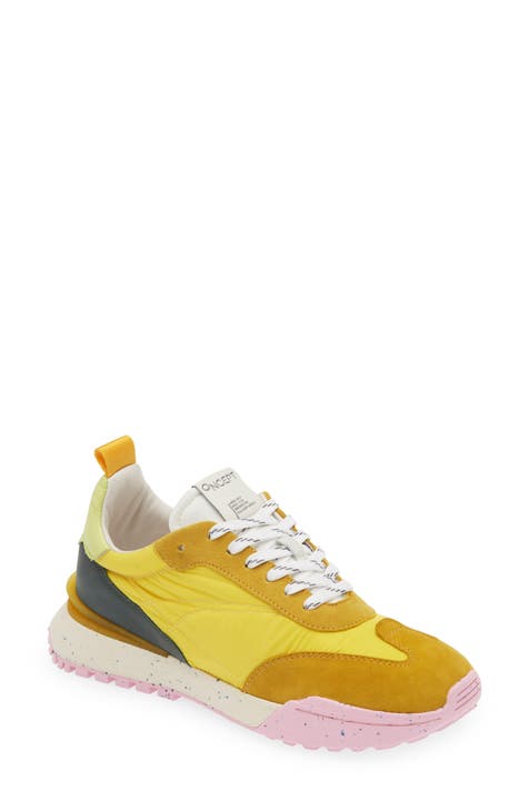 Ladies yellow tennis shoes best sale