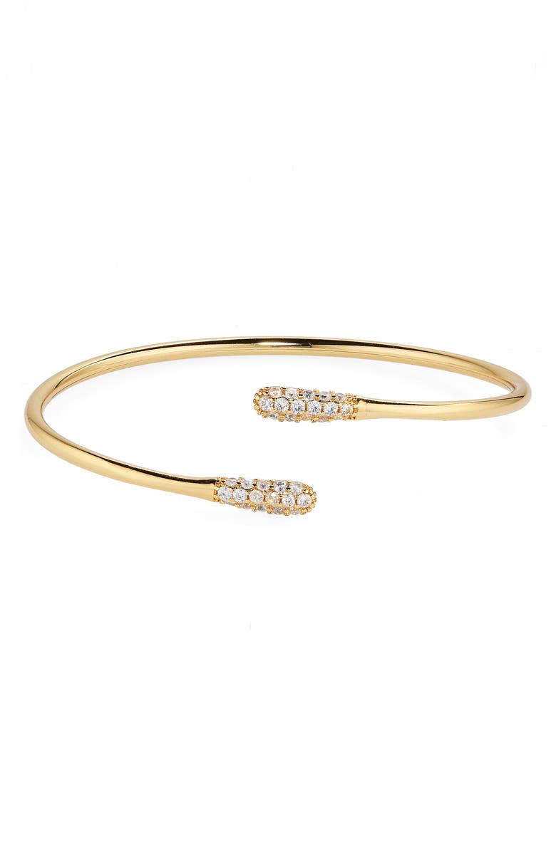 ARGENTO VIVO Paisley Links Cubic Zirconia Open Bracelet, Main, color, Gold