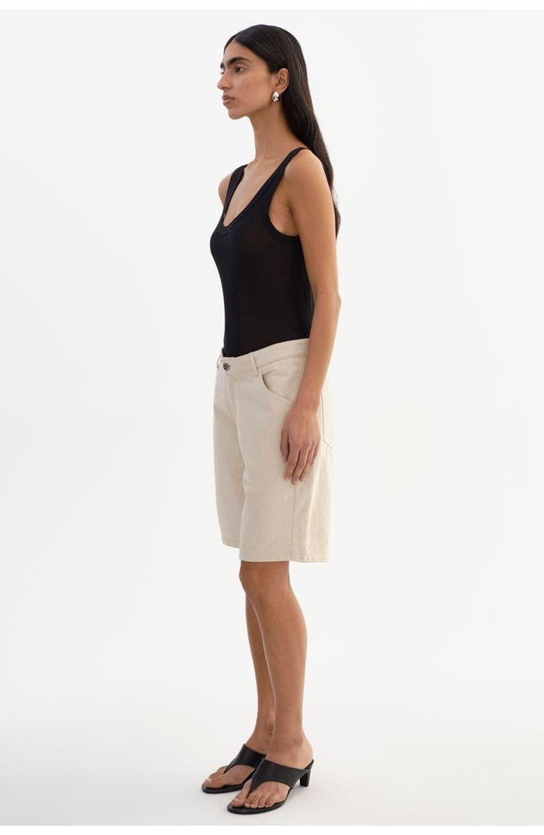 LAMARQUE Barry | Linen Twill Bermuda Shorts, Alternate, color, Natural