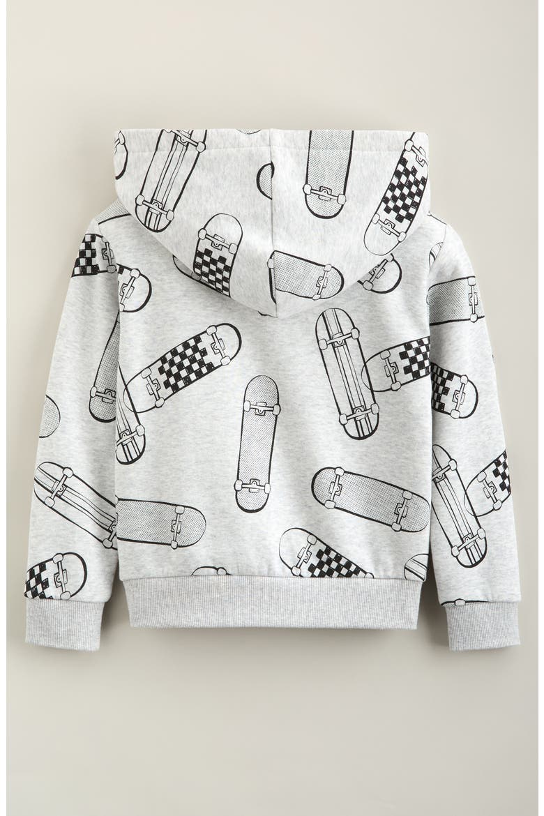 Kids' Graphic Hoodie, Alternate, color, GREY LIGHT HEATHER SKATEBOARDS