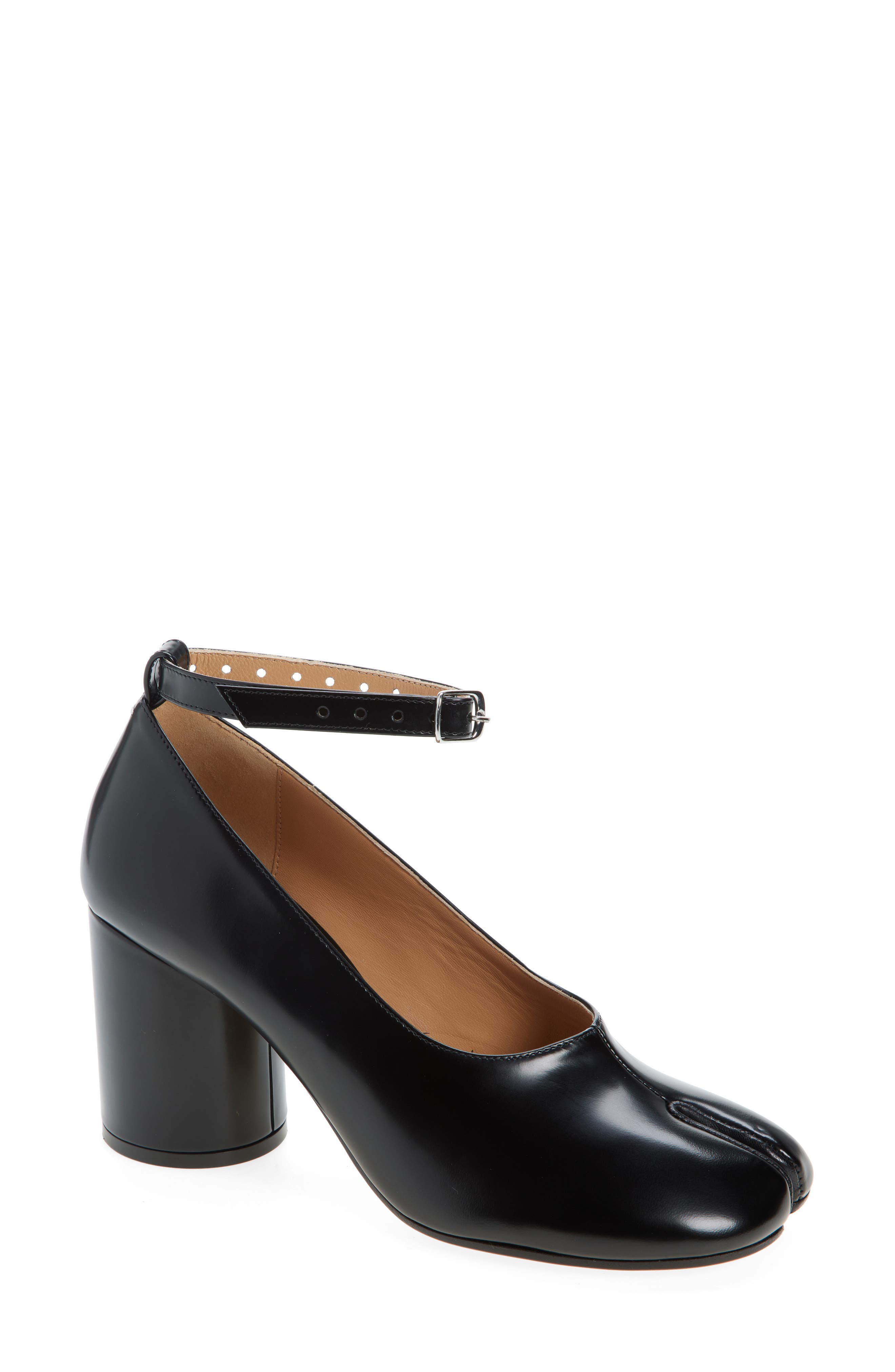 Maison Margiela Tabi Ankle Strap Pump, Main, color, Black