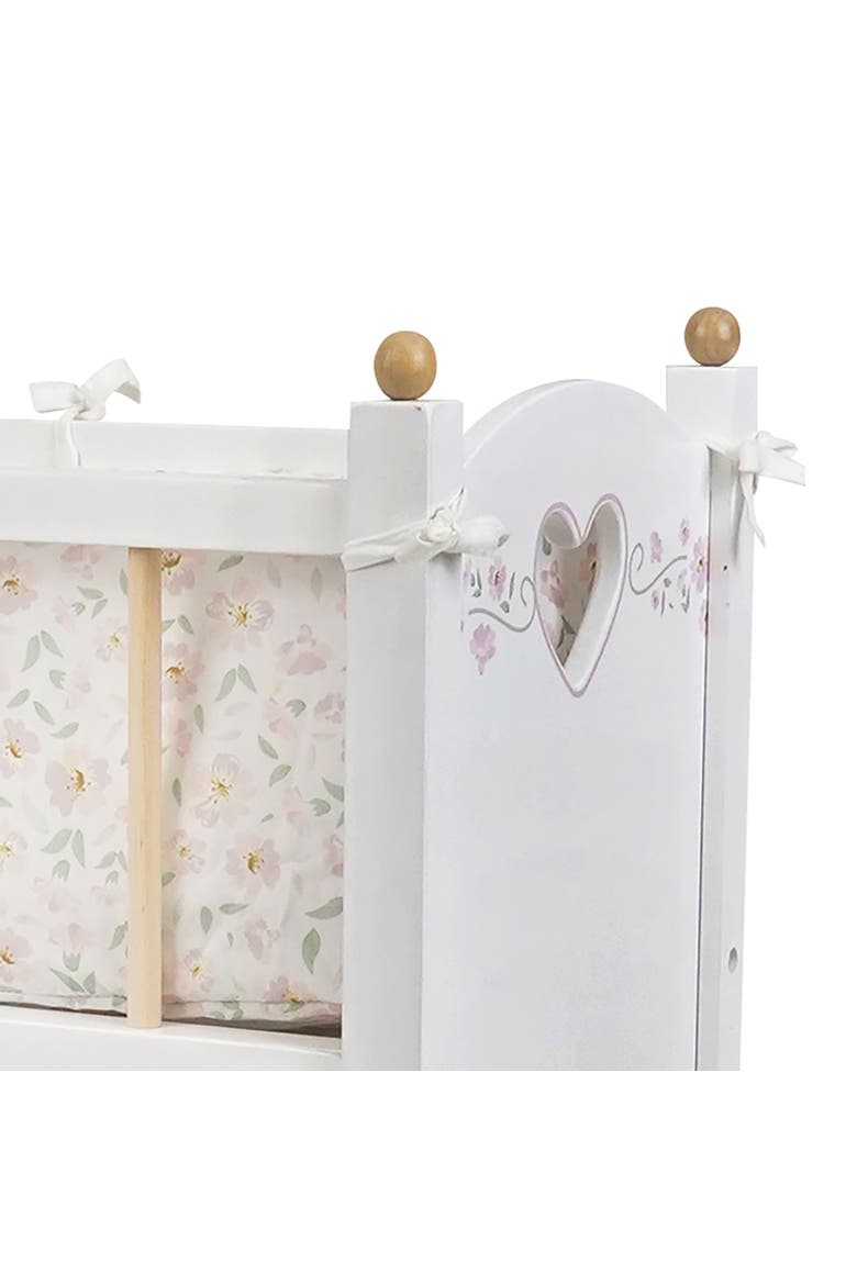 Little Flora 2 in 1 Wooden Doll Cabinet Bed, Alternate, color, White