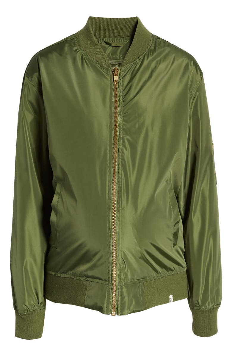 Bun Maternity Mama Recycled Polyester Maternity Bomber Jacket, Alternate, color, 