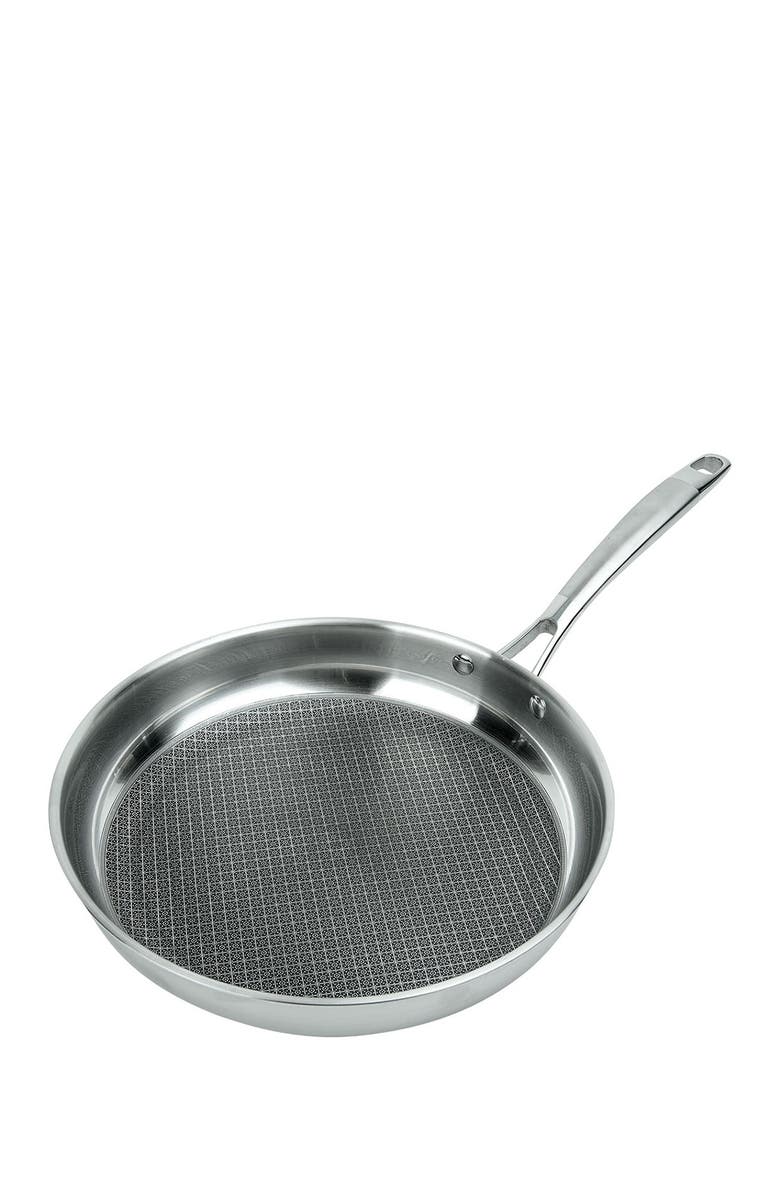 MASTERPAN 3-Ply Stainless Steel Premium Non-Stick Scratch Resistant 9.5" Fry Pan, Main, color,