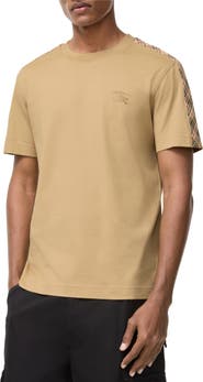 Burberry Check Trim Cotton T-shirt