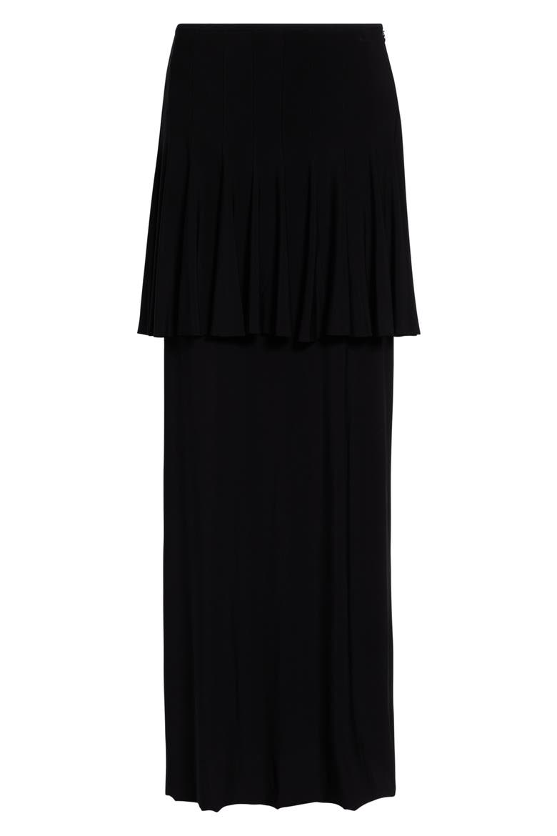 Klein Layered Maxi Skirt, Alternate, color, BLACK