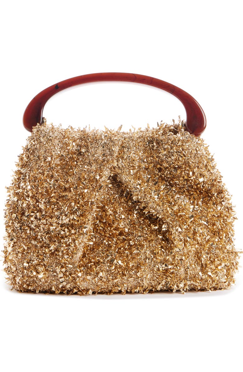 Dries Van Noten Small Sparkle Top Handle Bag, Main, color,