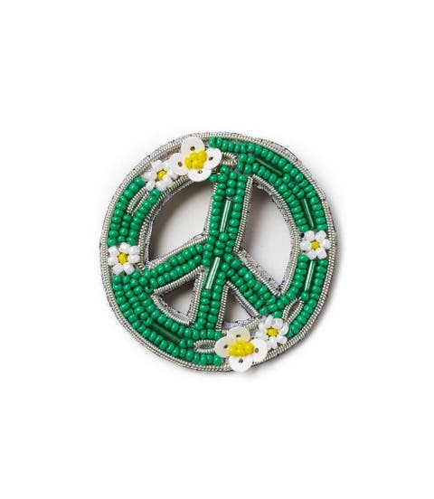 Bala Mani Beaded Peace Brooch Pin