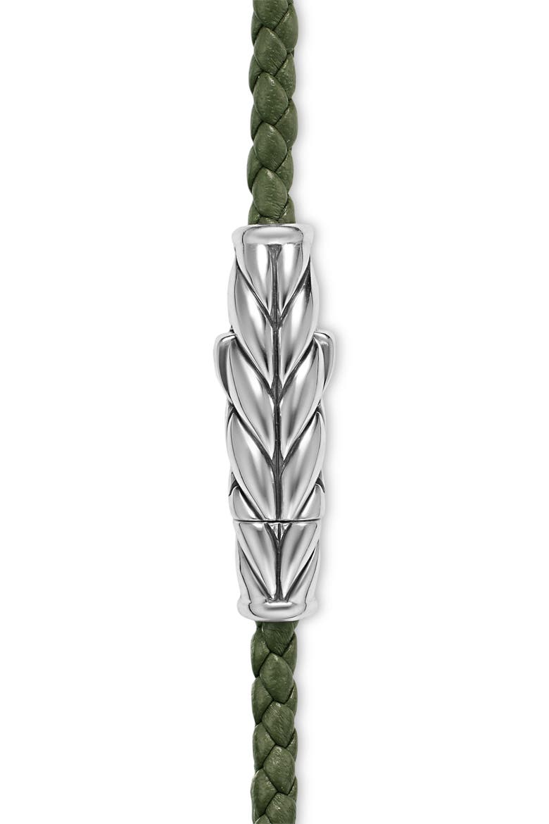 Men's Triple Wrap Chevron Bracelet, Alternate, color, GREEN/ SILVER