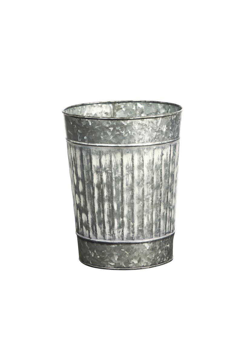 NEARLY NATURAL 10-in Farmhouse Country Pail Planter, Main, color, Gray