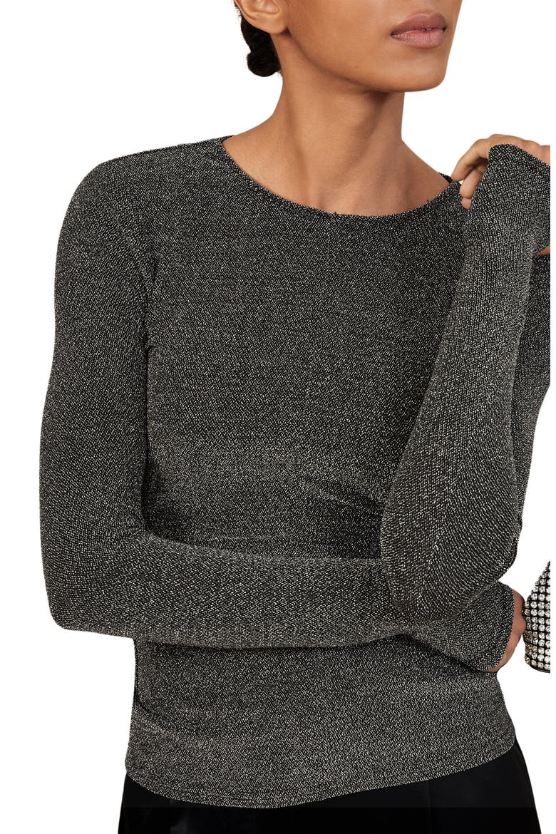 Seraphina Long Sleeve Top, Alternate, color, SILVER