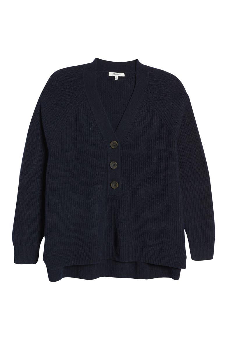 Lyle Rib Henley Sweater, Alternate, color, NAVY