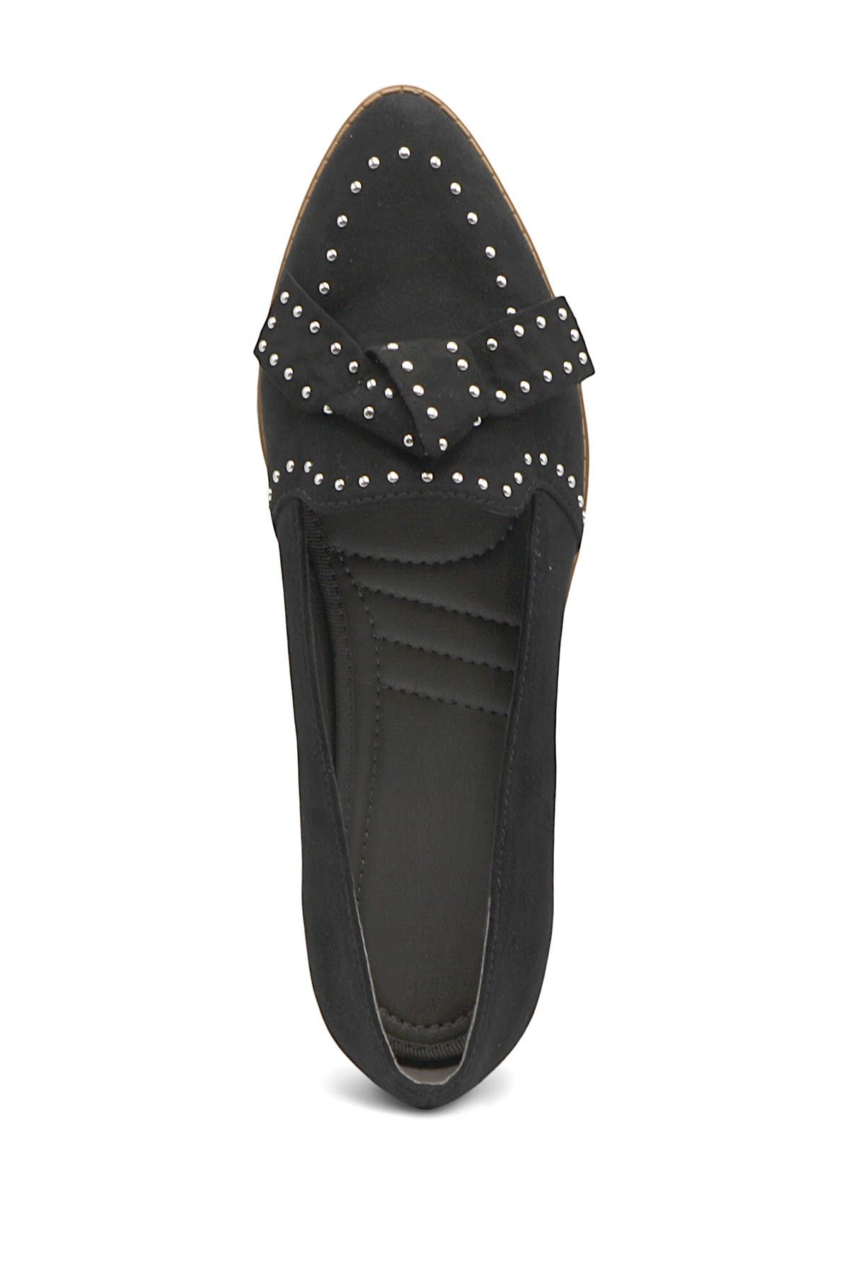 Adrienne Vittadini Laverne Studded Pointed Toe Flat, Alternate, color, 
