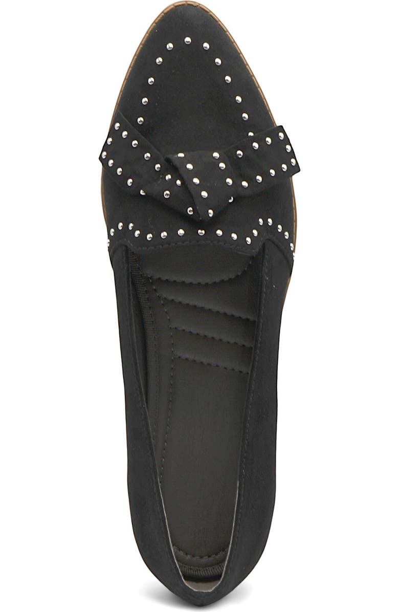 Adrienne Vittadini Laverne Studded Pointed Toe Flat, Alternate, color,