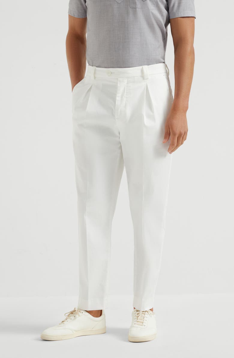 Brunello Cucinelli Comfort gabardine trousers, Alternate, color, 