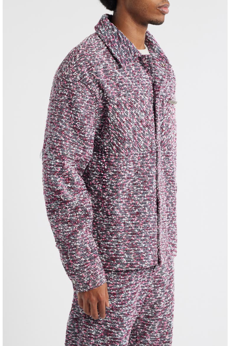 Tweed Snap-Up Jacket, Alternate, color, PINK MULTI
