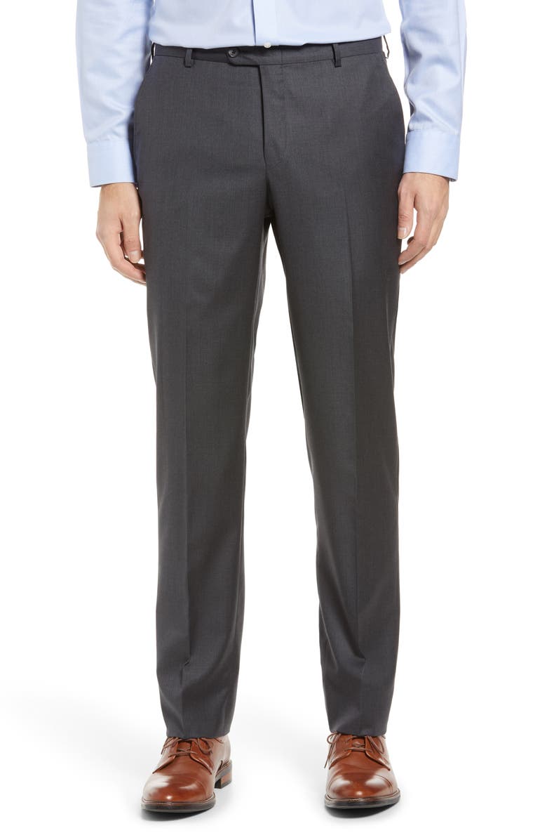 Heritage Gold Honeyway Flat Front Pants, Main, color, Charcoal