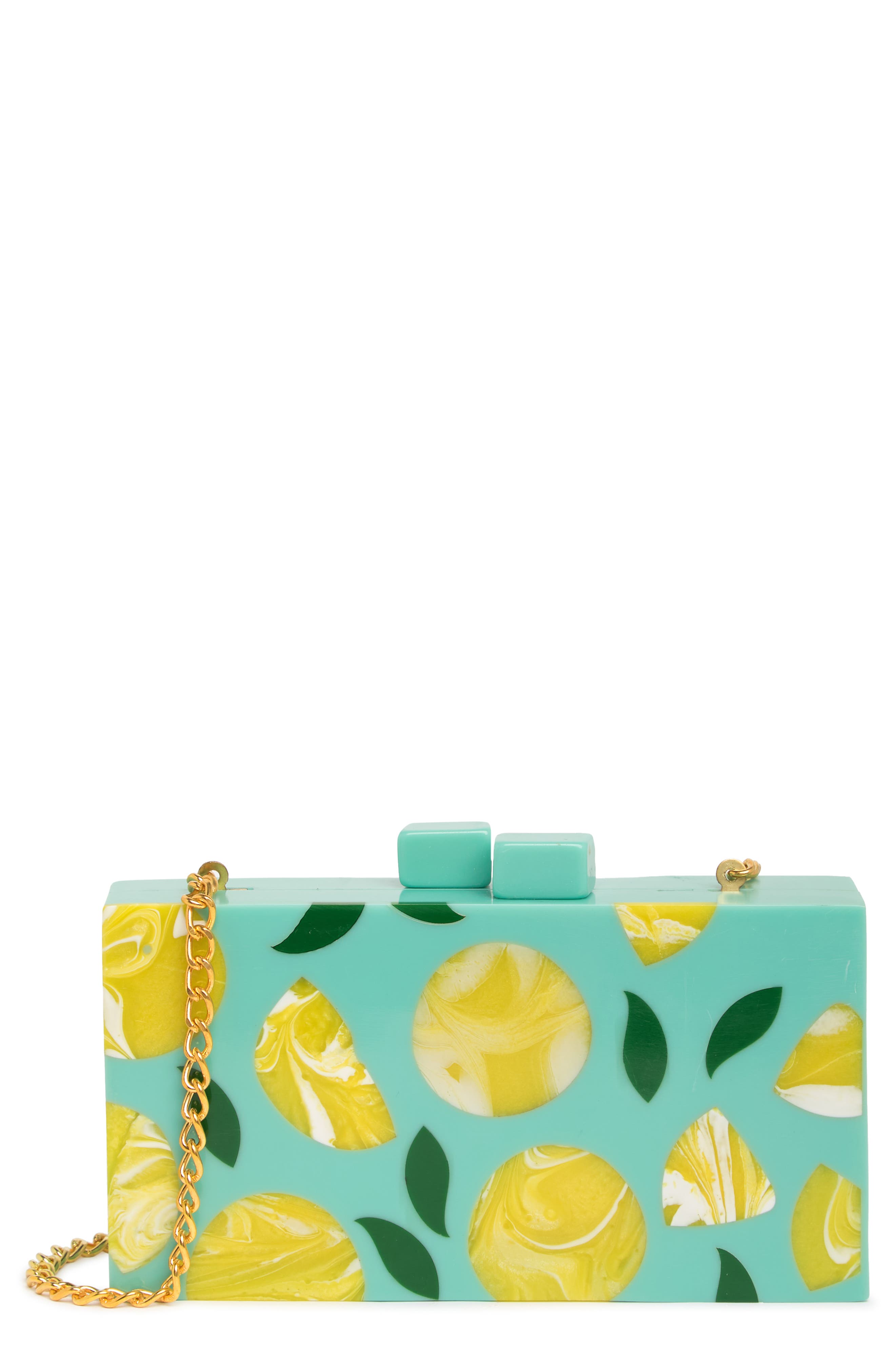 Lulu When Life Gives You Lemons Clutch, Main, color, 