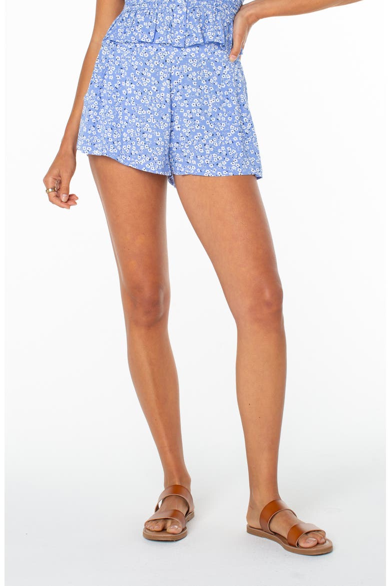 Solar Print Shorts, Main, color, CORNFLOWER