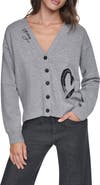 DKNY Heart Brushstroke Cardigan