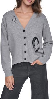 DKNY Heart Brushstroke Cardigan
