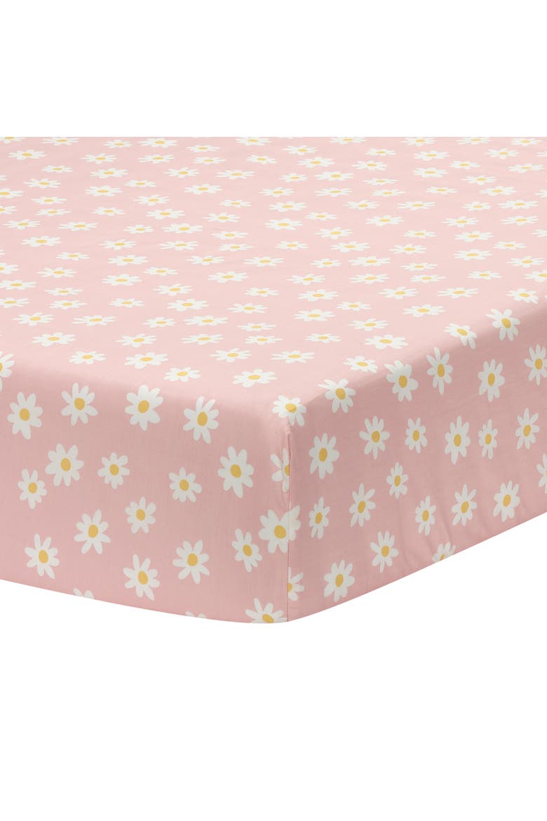 Daisy Dreams Breathable 100% Cotton Baby Fitted Crib/Toddler Sheet, Main, color, Pink