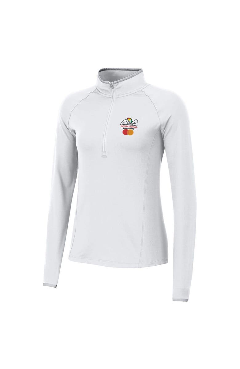 Under Armour Women's Under Armour  White Arnold Palmer Invitational T2 Green Quarter-Zip Pullover Top, Alternate, color, White