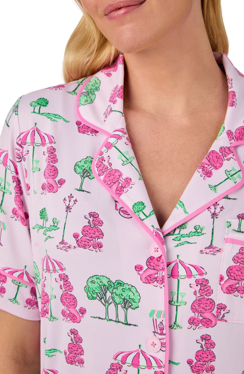 Room Service Pjs Piped Print Pajamas, Alternate, color, Blush