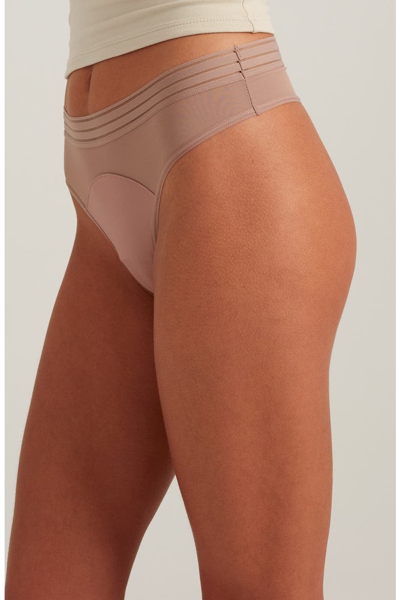 Leakproof Mesh Thong, Alternate, color, MAUVE