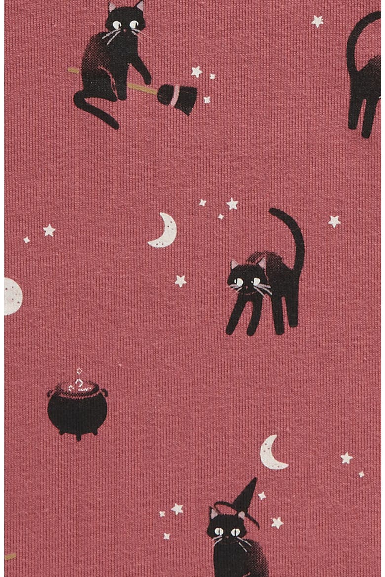 Kids' Glow in the Dark Fitted Two-Piece Pajamas, Alternate, color, DUSTY PINK