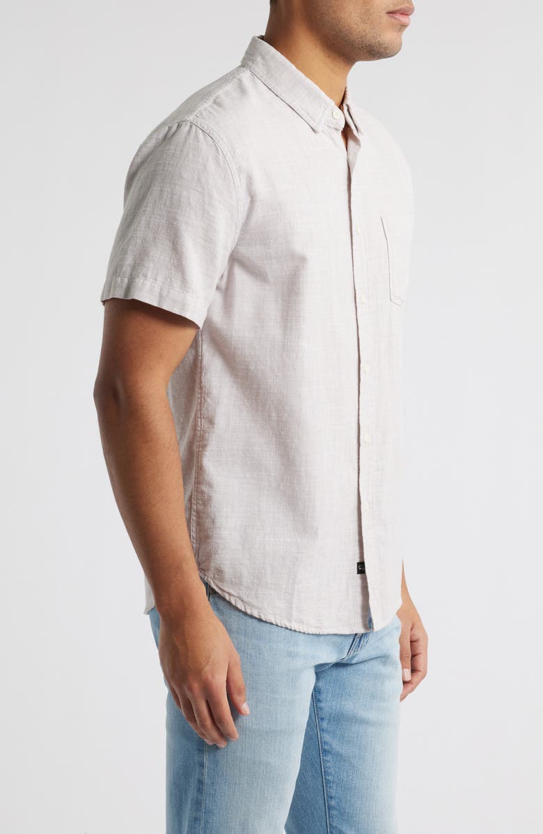 Rails Fairfax Short Sleeve Button-Up Shirt, Alternate, color, Tahini Etch