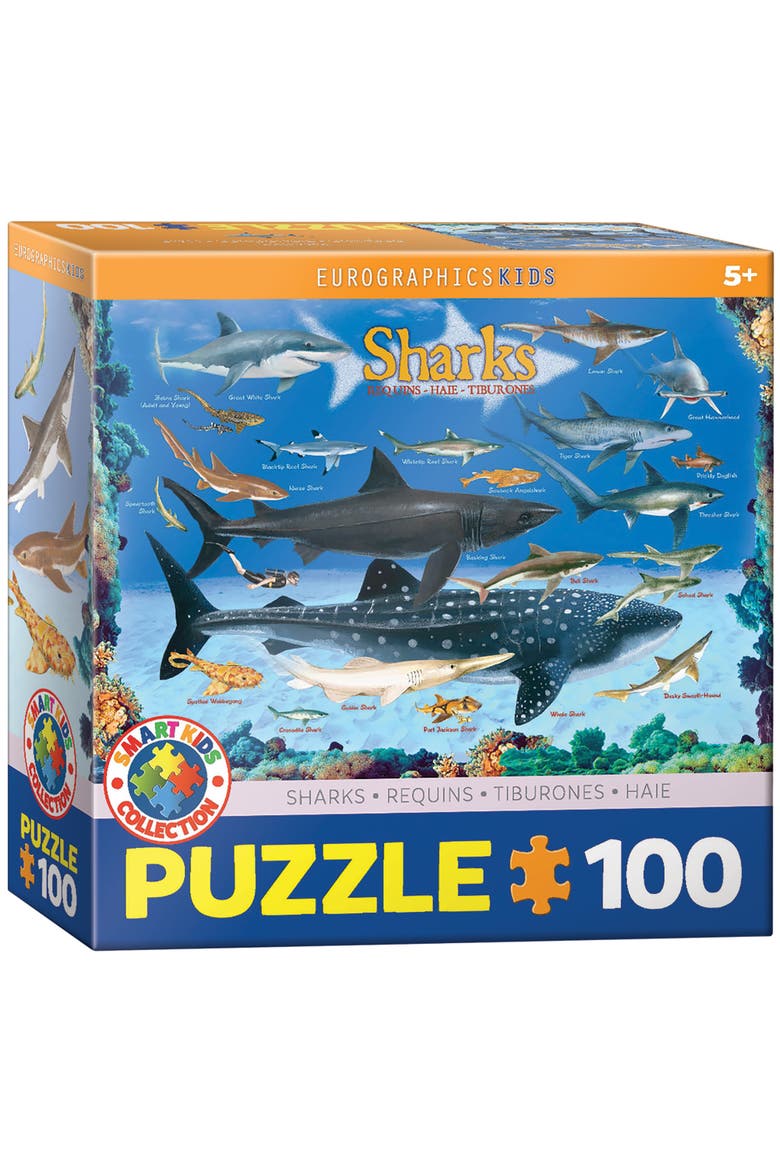Shark Chart Puzzle, 100 Pieces, Main, color, Multicolored