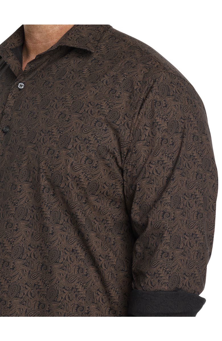 Synrgy by DXL Big & Tall Paisley Print Sport Shirt, Alternate, color, 