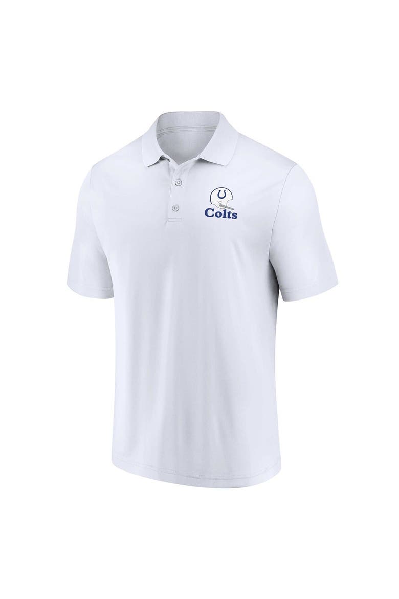 Men's Fanatics Branded White/Royal Indianapolis Colts Throwback Two-Pack Polo Set, Alternate, color, White