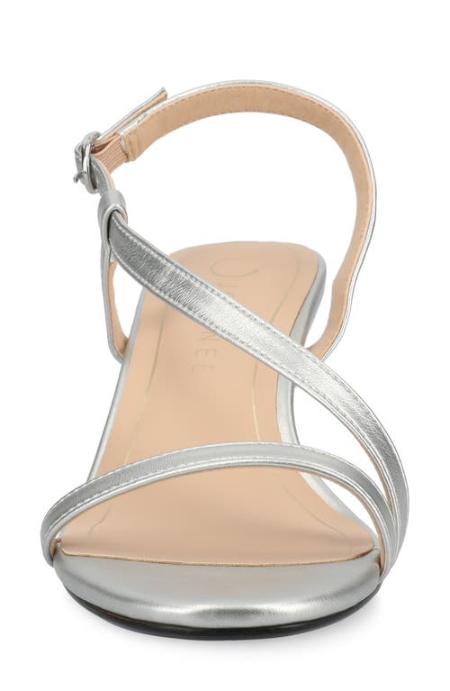 Journee Collection Jemry Kitten Heel Sandal In Silver