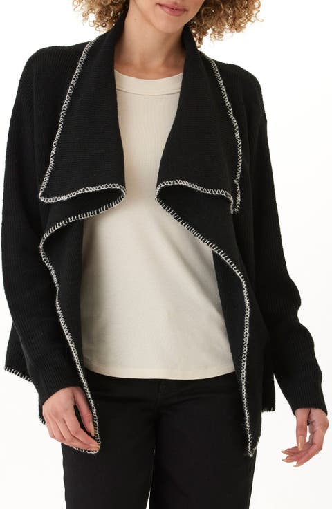 Esme Cozy Blanket Stitch Waterfall Cardigan