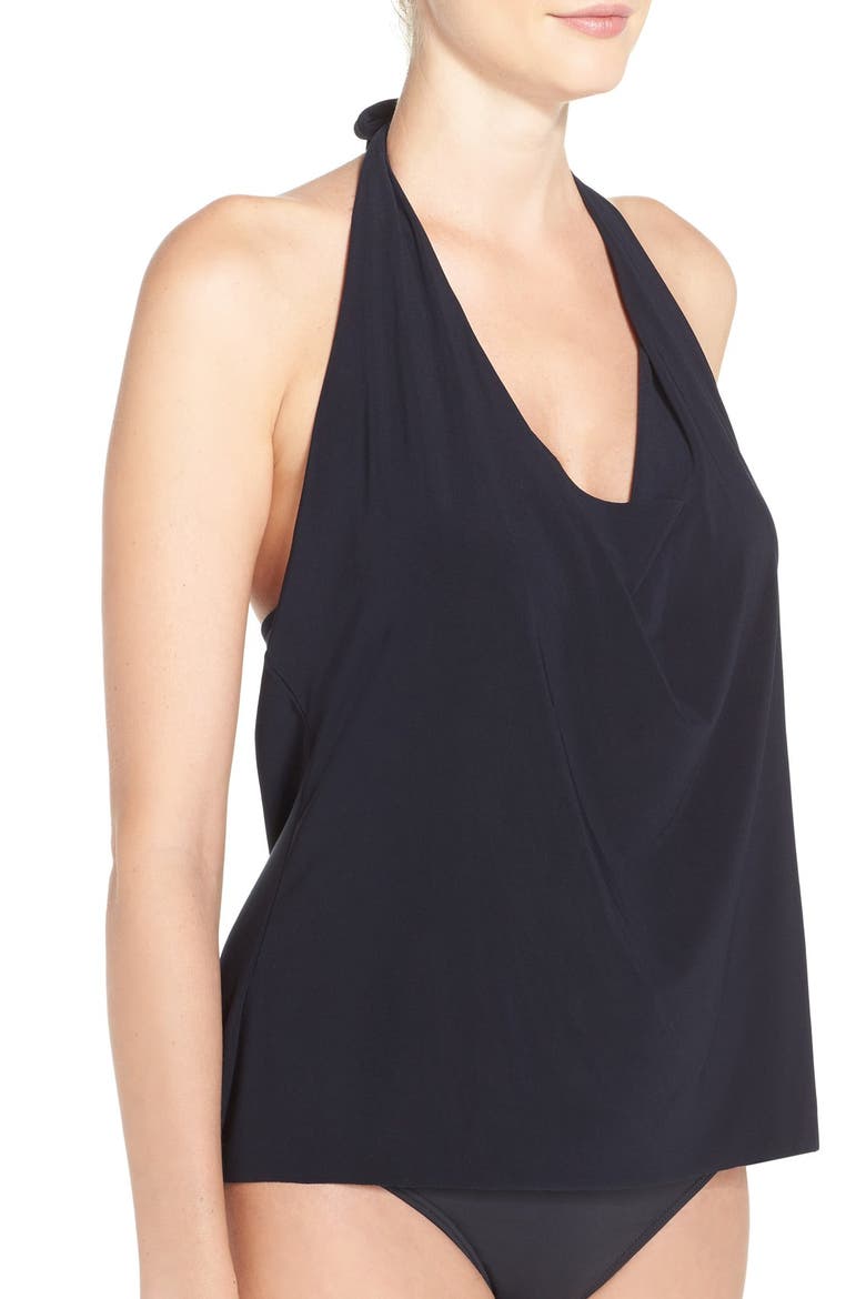 Sophie Shelf Bra Tankini Top, Alternate, color, BLACK