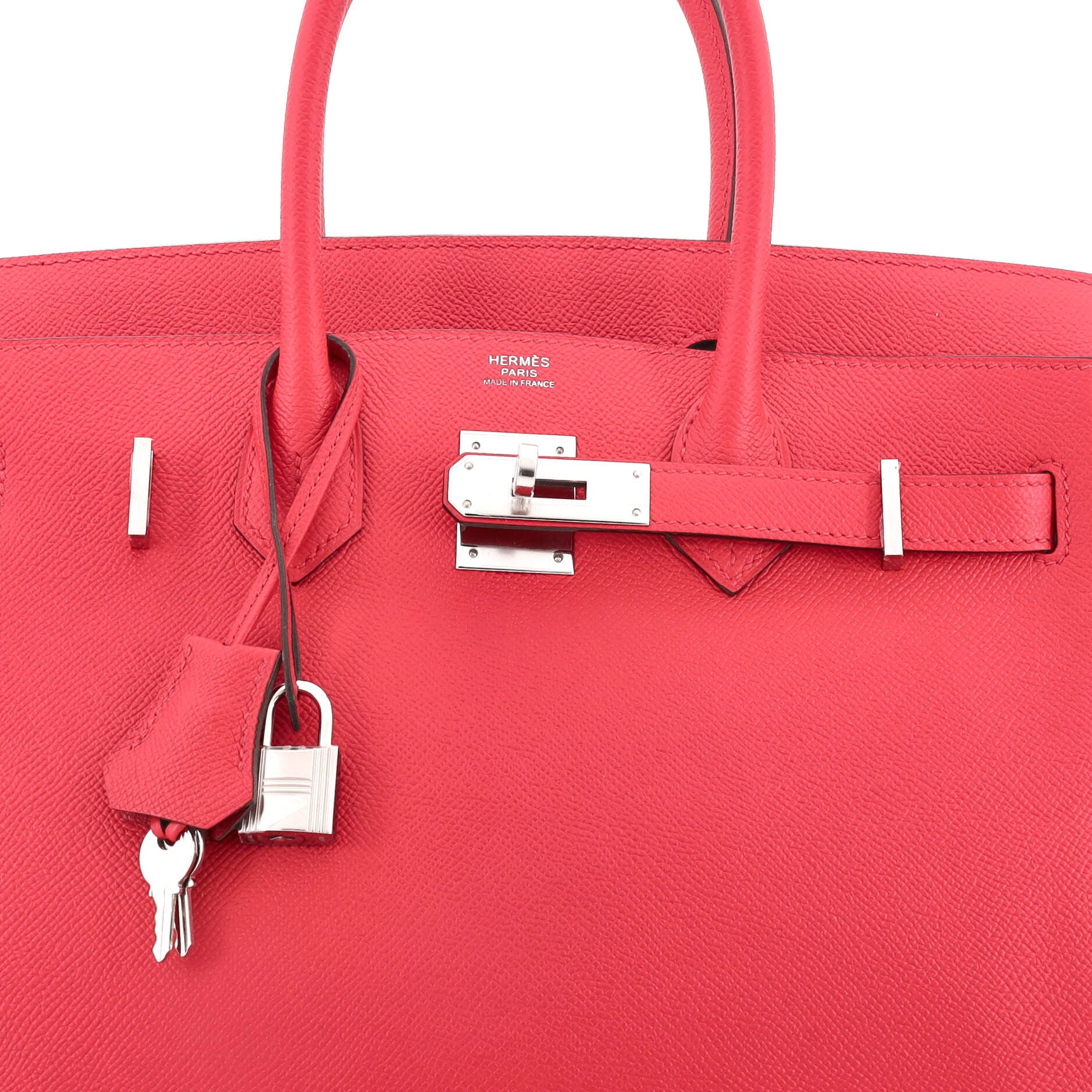 Pre-Owned Hermes Birkin Handbag Pink Epsom with Palladium Hardware 30, Alternate, color, 