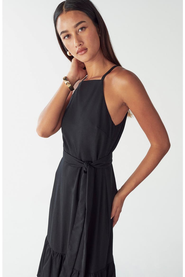 Lou Tiered Dress, Alternate, color, Black