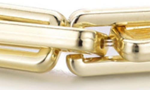 Adornia Rectangular Paperclip Bracelet In Gold