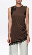 BIMBA Y LOLA Fluid Ribbed Lace Top