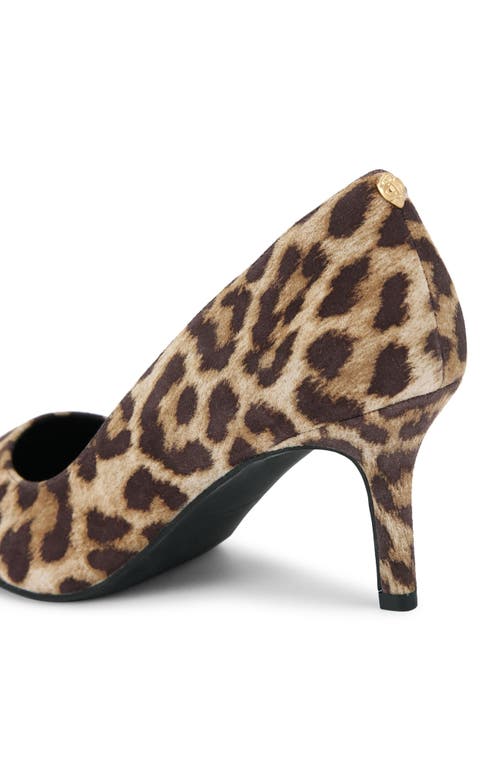 Kurt Geiger London Kensington Leopard Print Flexi Pointed Toe Pump In Open Brown
