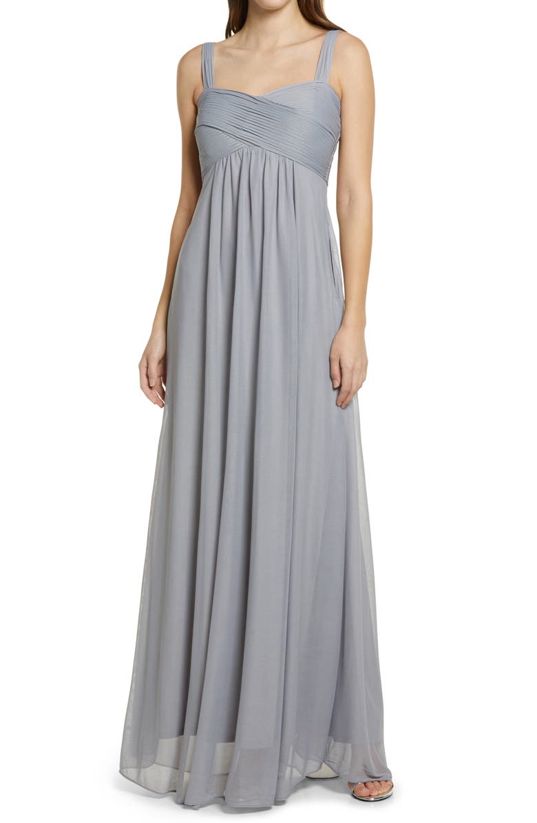 BIRDY GREY Maria Convertible Sleeve Tulle Gown, Main, color,
