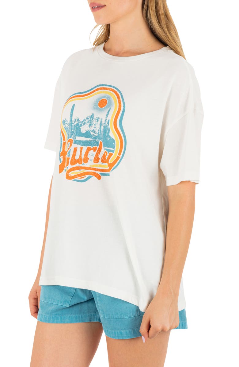 Hurley Scenic View Oversize Cotton Graphic Boyfriend T-Shirt, Alternate, color, Tofu