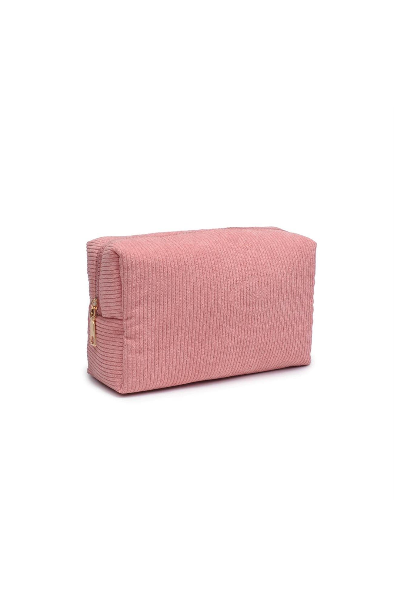 Cordially Yours - Corduroy Cosmetic & Travel Organizer Pouch, Alternate, color, Blush