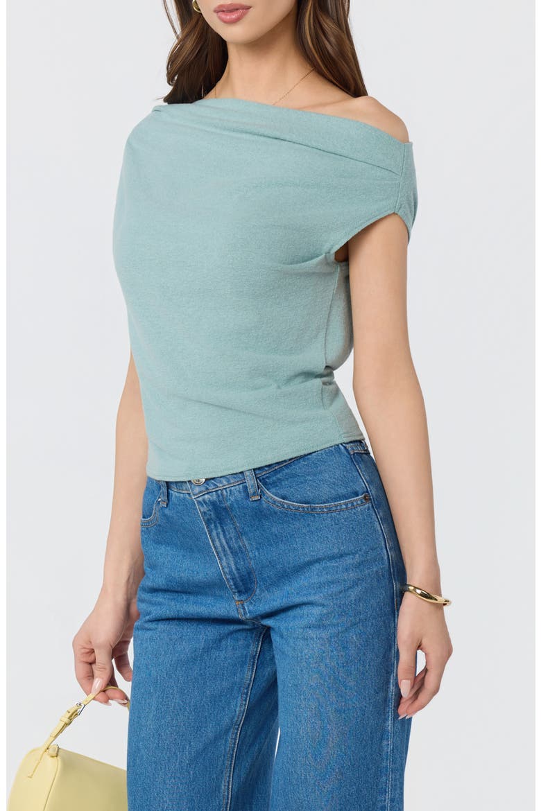 Off the Shoulder Knit Top, Alternate, color, SEAFOAM