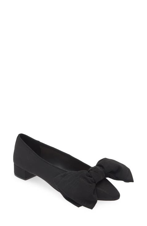 LOEFFLER RANDALL Size factory 6.5 Black Leather Tie Ankle Penelope Flat Pointed Toe $295