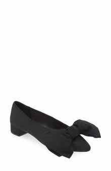 Noa Bow Pointed Toe Block Heel Pump