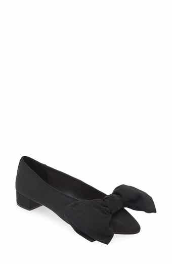 Noa Bow Pointed Toe Block Heel Pump